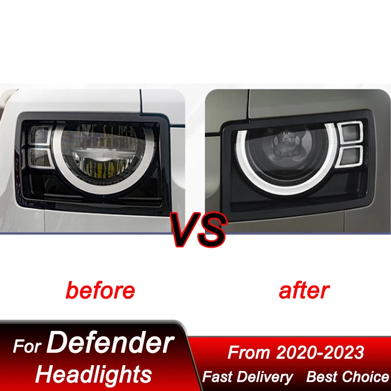 Hot Car Headlights For Land Rover Defender 20-23 Upgrade new style full LED Headlamp Assembly Projector Lens Accessories Kit