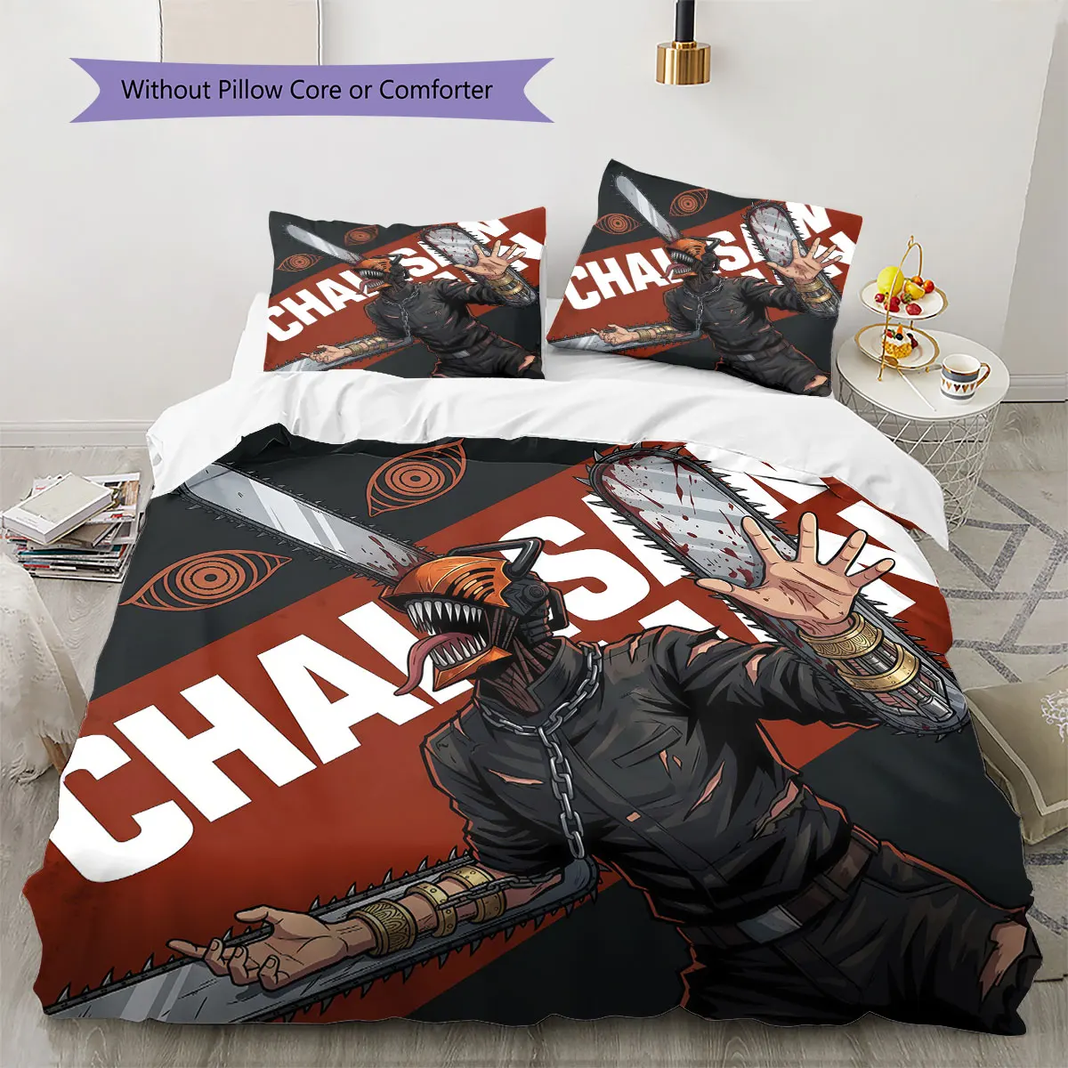 Chainsaw Man Soft Duvet Cover Kid's Bedding Set,Extra Large Size Gifts Various Sizes Available -HE167