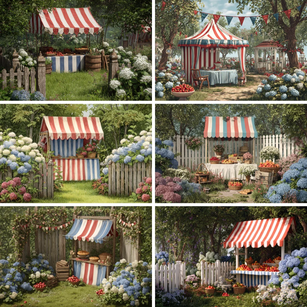 

Photography Background Spring Flowers Strawberry House Decorations Portrait Photo Backdrop Banner Kid Birthday Party Studio