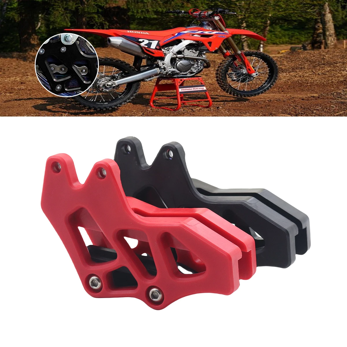 

Защитный кожух/накладка на цепь мотоцикла для Honda CRF300L, CRF150F, CRF230F, CRF250F, CRF250L/M, CRF250 RALLY 2003-2022