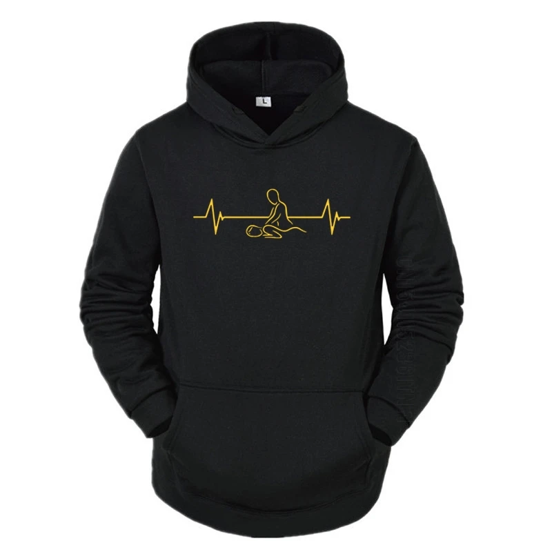 

Heartbeat Of Massage Therapist Hoodie Men Long Sleeve Massage Mans Family Hoody Streetwear Plus Size