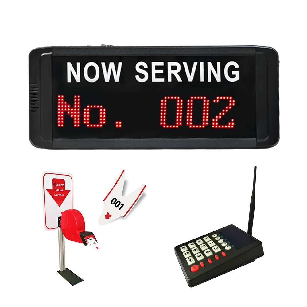 

Take a Number System, Indoor Wireless Queue Calling Waiting Number System, 3 Digits Display, 1 Ticket dispenser &1 Keypad