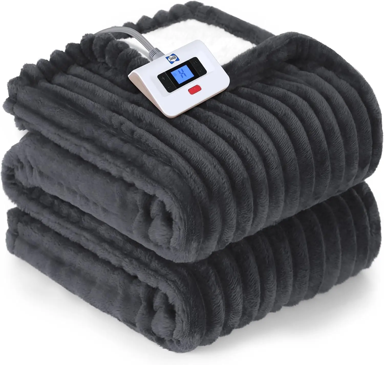

Full Size Electric Blanket with 10 Heat Settings, Auto-Off & Machine Washable, 72x84 Charcoal