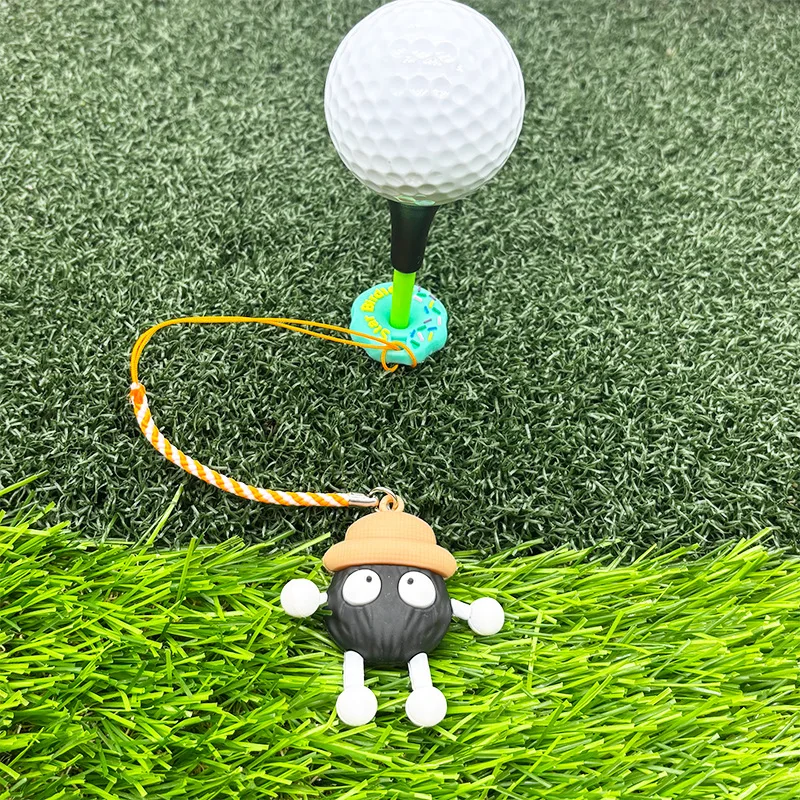 83mm Golf-Tees mit Halter, niedliche Cartoon-Puppen-Golf-Tees, Kunststoff-Golf-Pegs mit Anti-Verlust-Seil – Detail 4