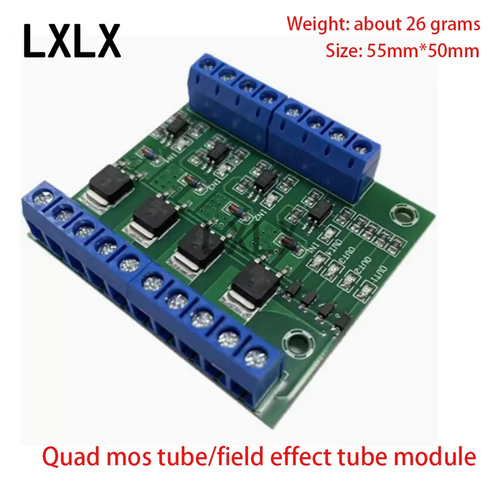 LXLX1 Quad Mos/FET Module Amplifier Boards/Driver Modules 4-way Optocoupler Isolated DC