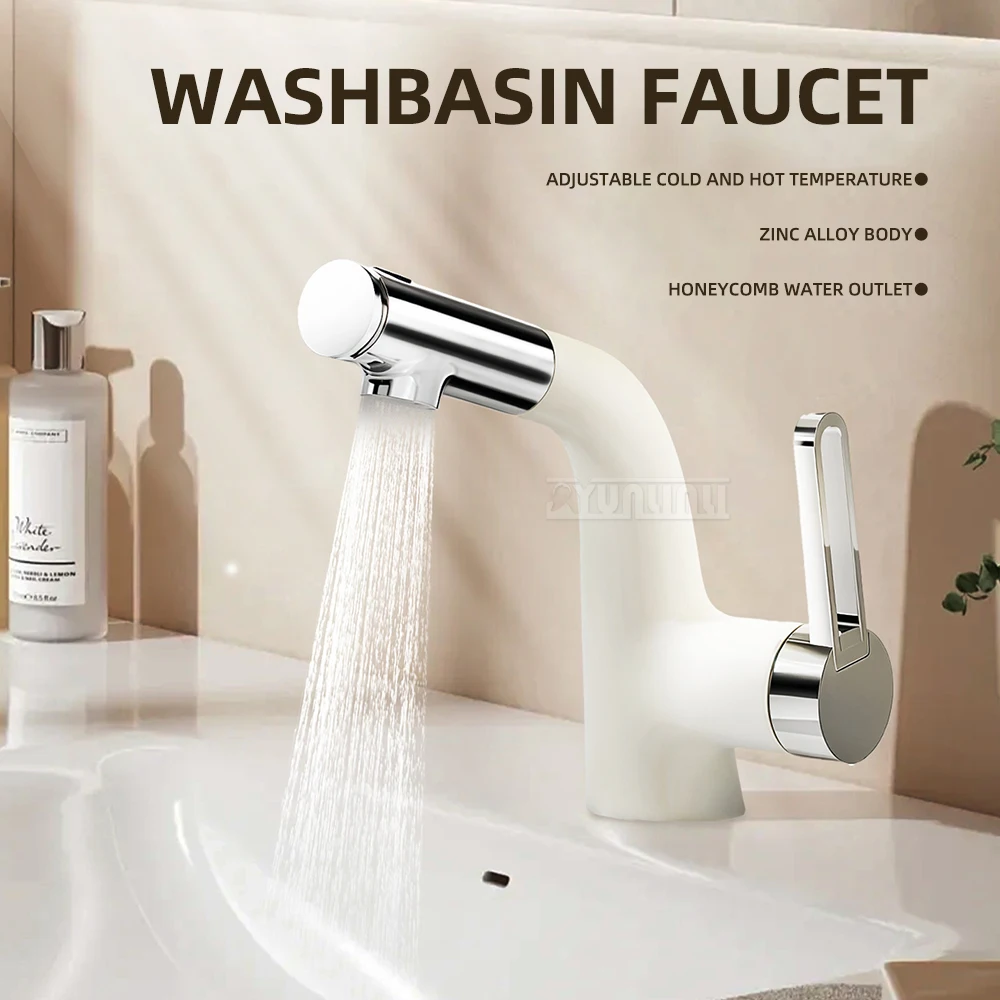 360° Swivel Pull Down Kitchen Faucet, Extendable Sprayer for Sink, Bathroom, and Vanity