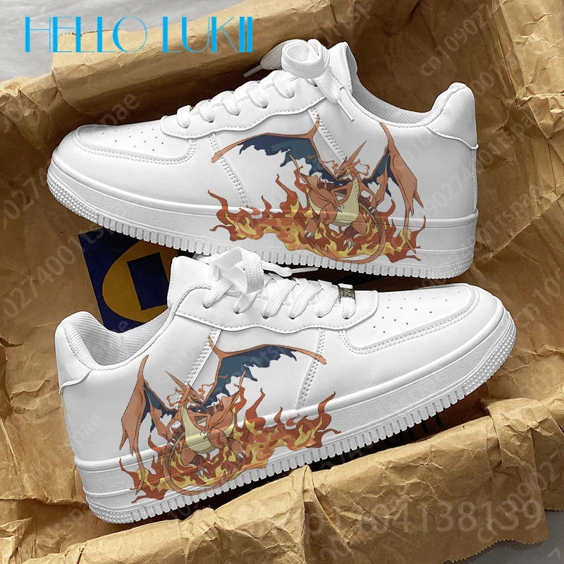 

COOL POKEMON couple Minnie Shoes Male Platform Sneakers Fashion Women kateboarding 3D graffiti Casual shoes Funny present