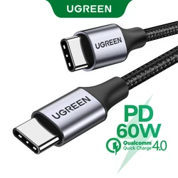 UGREEN PD3.0 60W USB Type-C to USB-C Fast Charging Cable for iPhone 17 16 MacBook Air iPad Samsung Xiaomi USB Fast Charger Cord