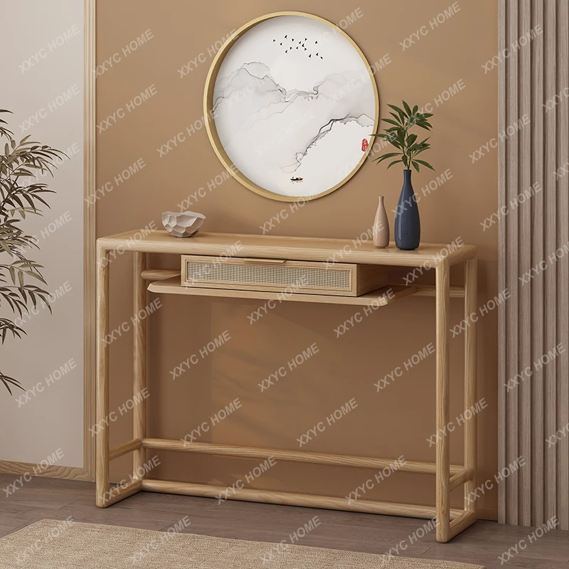 LWood Console Chinese Style Console Tables Chinese Zen Buddha Worship Table a Long Narrow Table