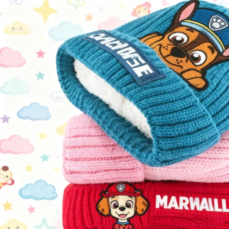 Sombrero de patrulla canina figura de Anime Cosplay Skye Chase niños niñas invierno cálido niños gorra de dibujos animados Kawaii niños juguete de regalo de cumpleaños