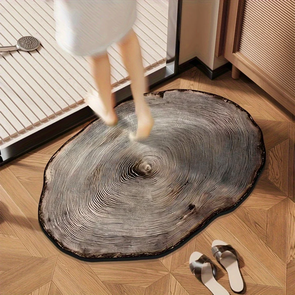 Special-shaped bathroom diatom mud floor mat toilet non-slip foot mat absorbent mat door mat entrance mat