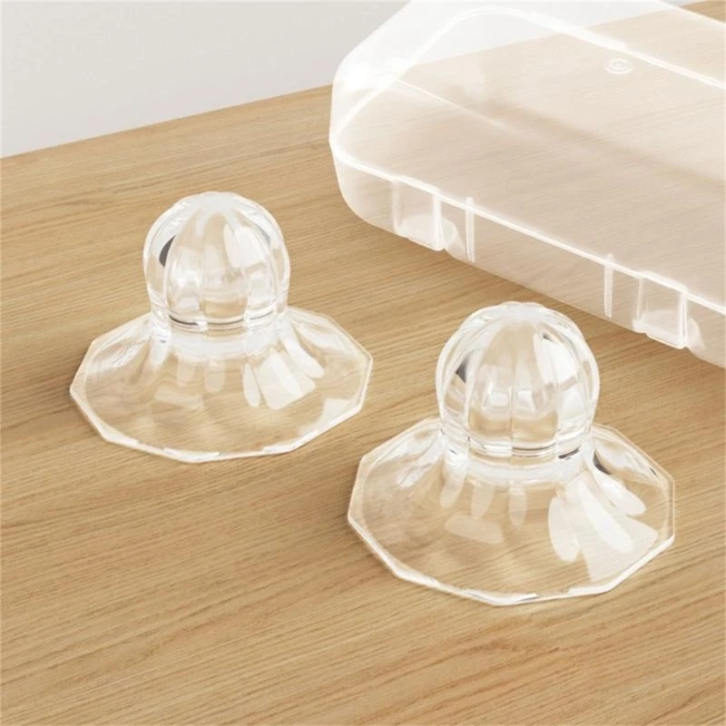 2 szt. Korektorów sutków z pojemnikiem PP do przechowywania na płaskie, odwrócone sutki, miękki silikonowy aspirator do sutków, pomocnik do wyciągania.