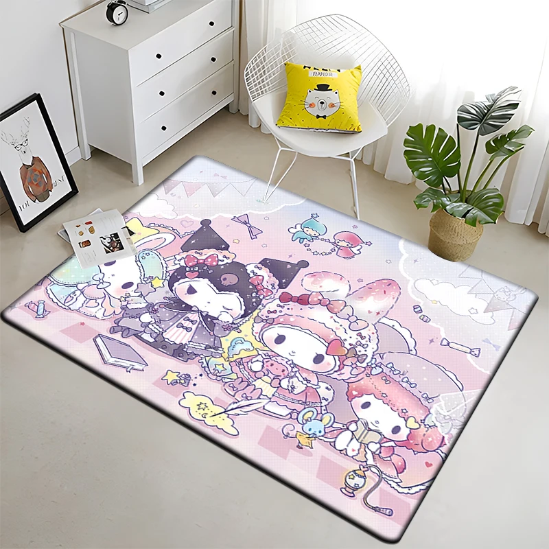 Sanrio Kuromi Melody Hello Kitty Carpet, Decoration Living Room Bedroom Floor Mat Kitchen Mat Bedroom Mat Decor Birthday Gift