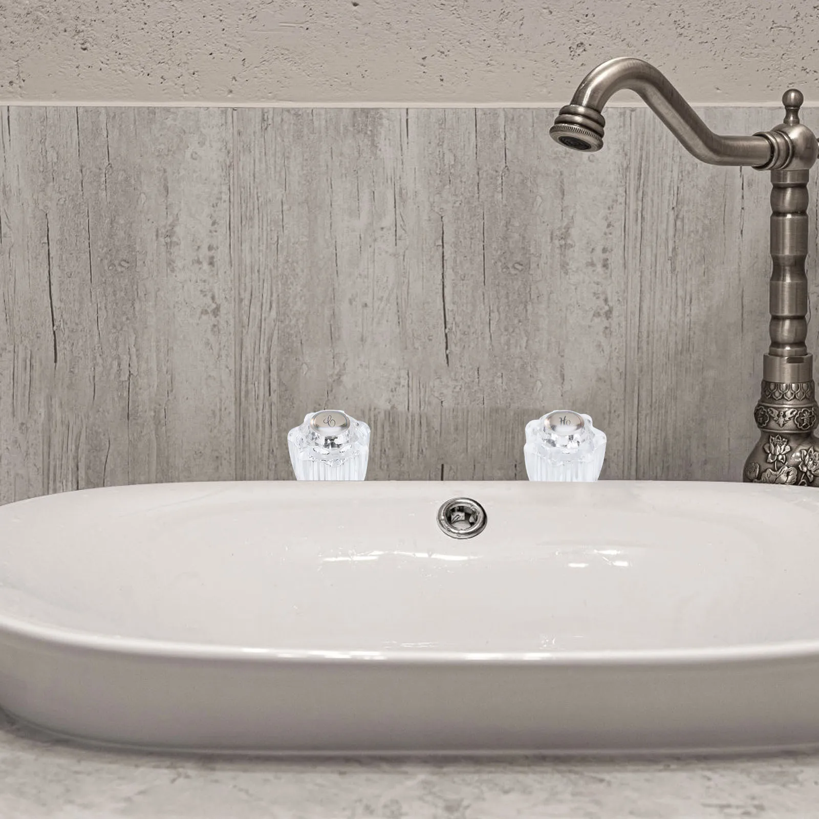 

2Pcs Universal Faucet Handles Replacement Plastic Hot Cold for Shower Bathtub Valve Handle Shower Knobs Easy Install