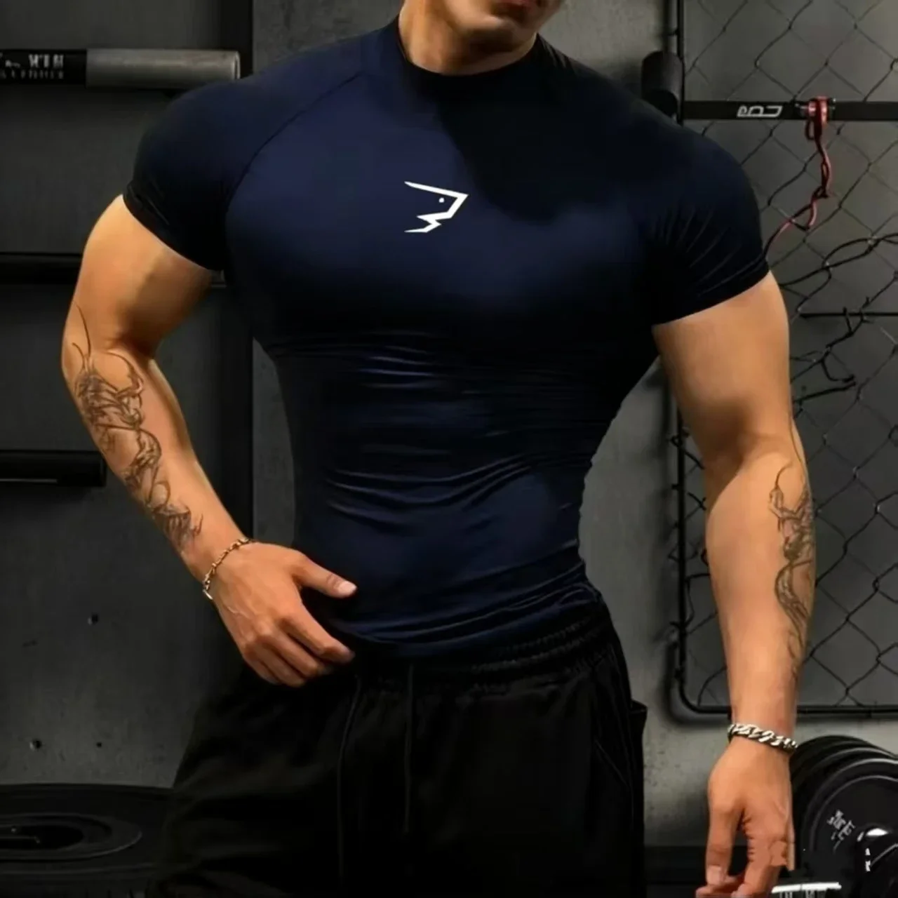 T-shirt de sport à manches courtes pour hommes