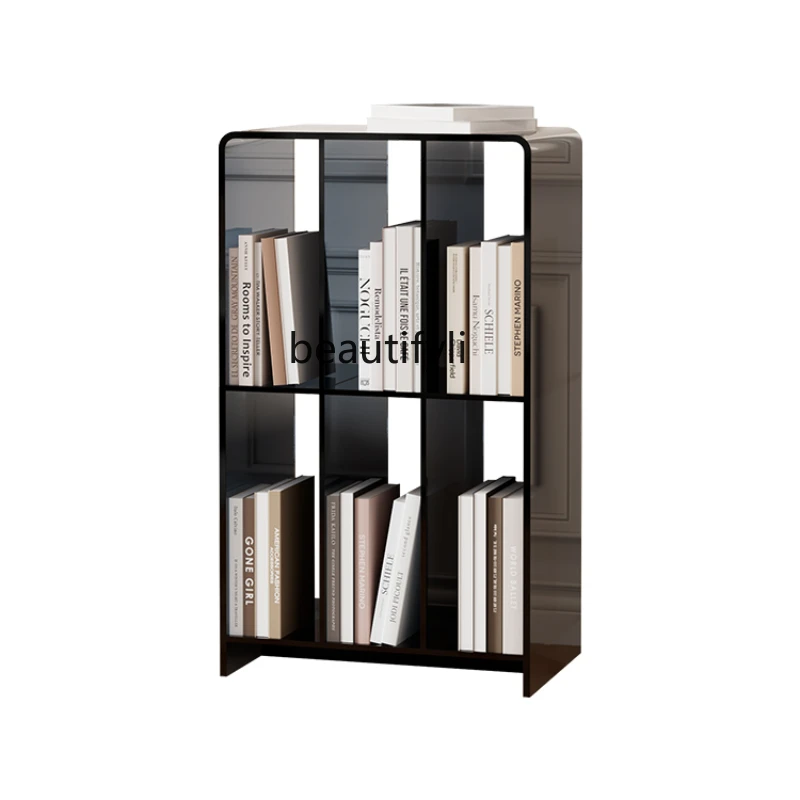 

Minimalist Acrylic Multi-Layer Storage Rack Sofa Side Table Extremely Narrow Side Cabinet Short Bookcase