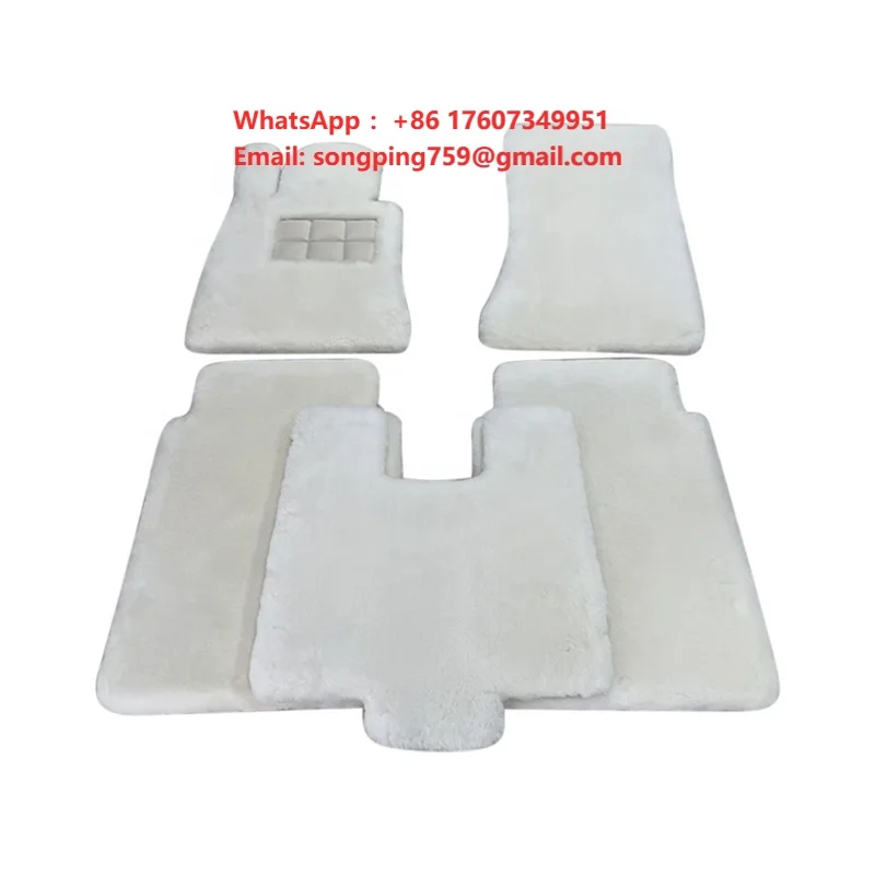 Ultra Luxury Sheepskin Wool  Synthetic Australia Sheepskin Lambswool Floor Mats for Maybach S
