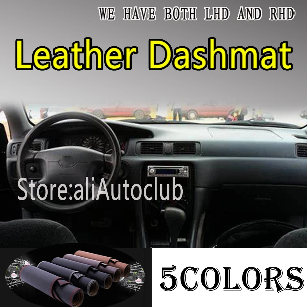 

Коврик для приборной панели из искусственной кожи, замшевый коврик для защиты приборной панели, автомобильные аксессуары для Toyota Camry XV20 1997-2001 2000 1999 1998