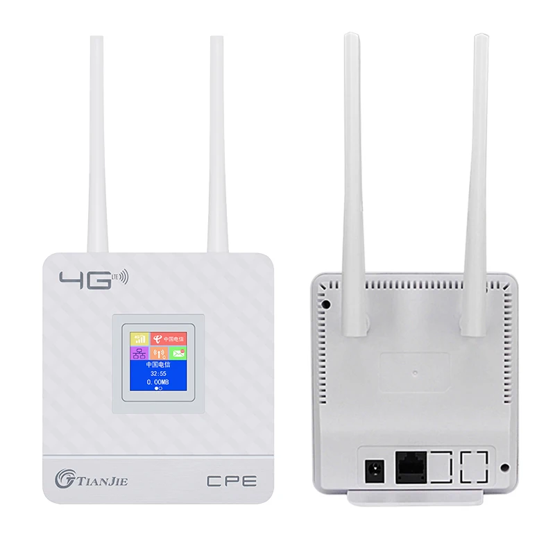 TIANJIE 150Mbps 4G Wifi Router Odblokowana karta SIM Modem bezprzewodowy Antena zewnętrzna Hotspot WAN LAN Adapter szerokopasmowy do kamery IP