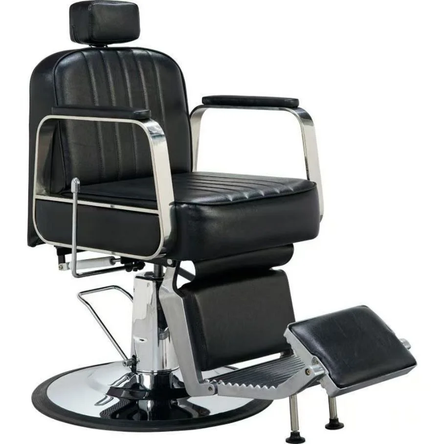 Professional Reclining Barber Chair Heavy Duty Hydraulic Barbershop Chair Custom Salon Chairs for Hairdressing Furniture