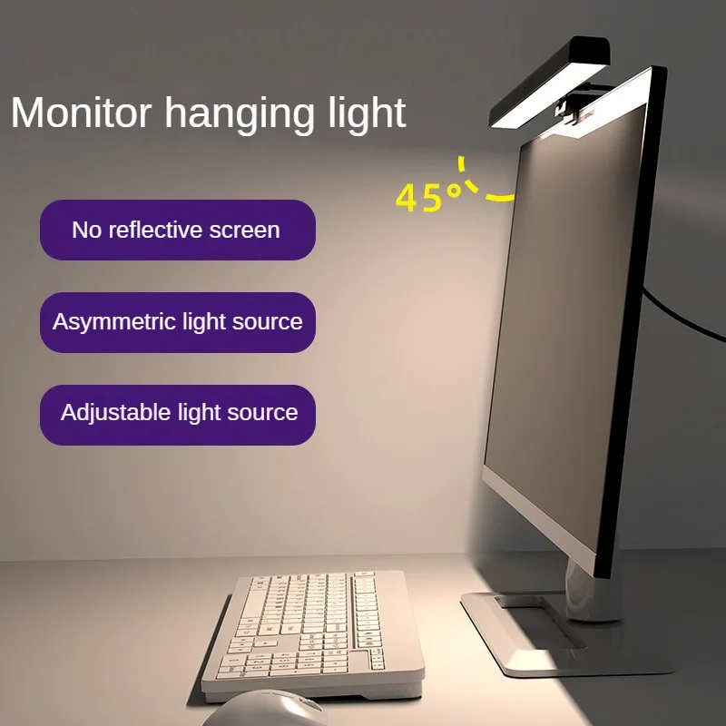 Nieuwe Screen Opknoping Lamp Game Kleurrijke Sfeer Lampen Asymmetrische Gebogen Oogbescherming Display Computer Bureau Licht Invullen