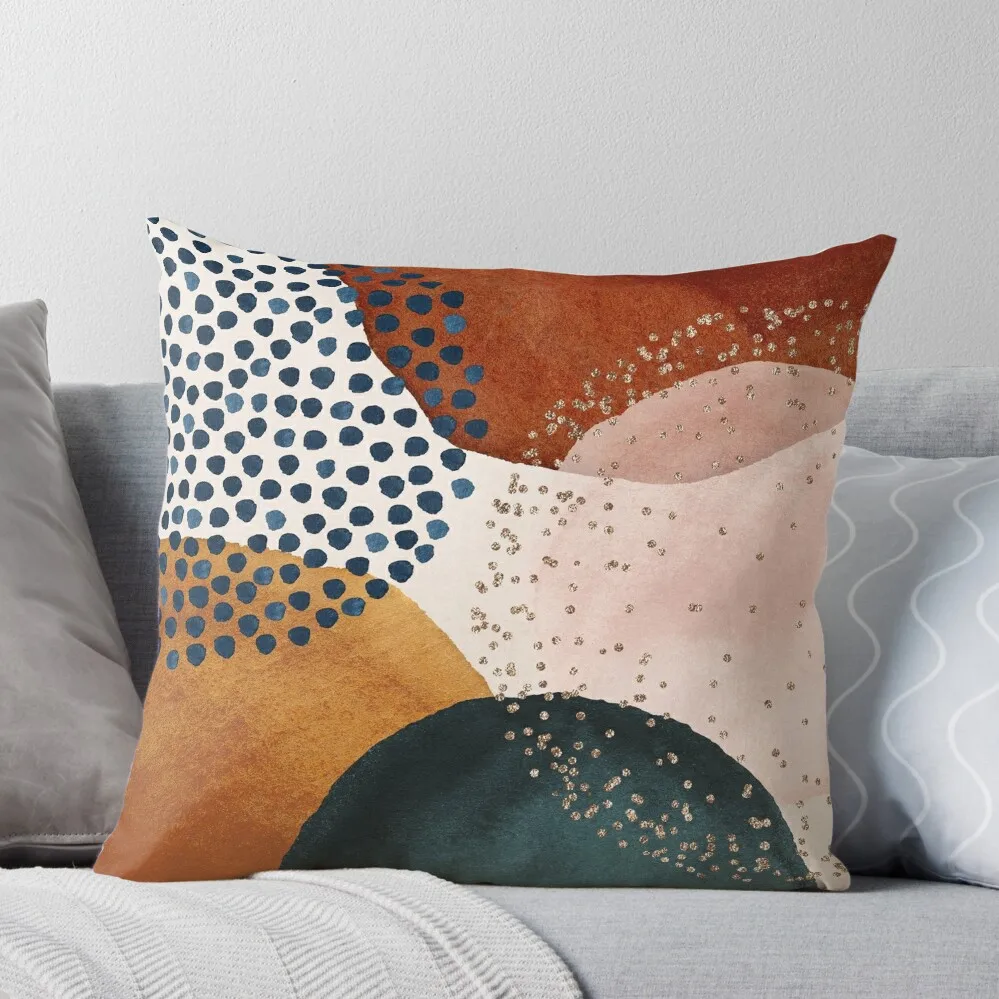 

Abstract Watercolor Terracotta, Green & Blush Pink Art Print By LandSartprints Throw Pillow Throw Pillow