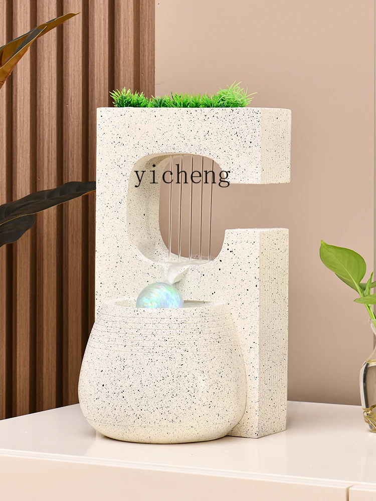 Yy Flowing Water Ornaments Circulating Water Fengshui Wheel Living Room Decorations Modern Simplicity