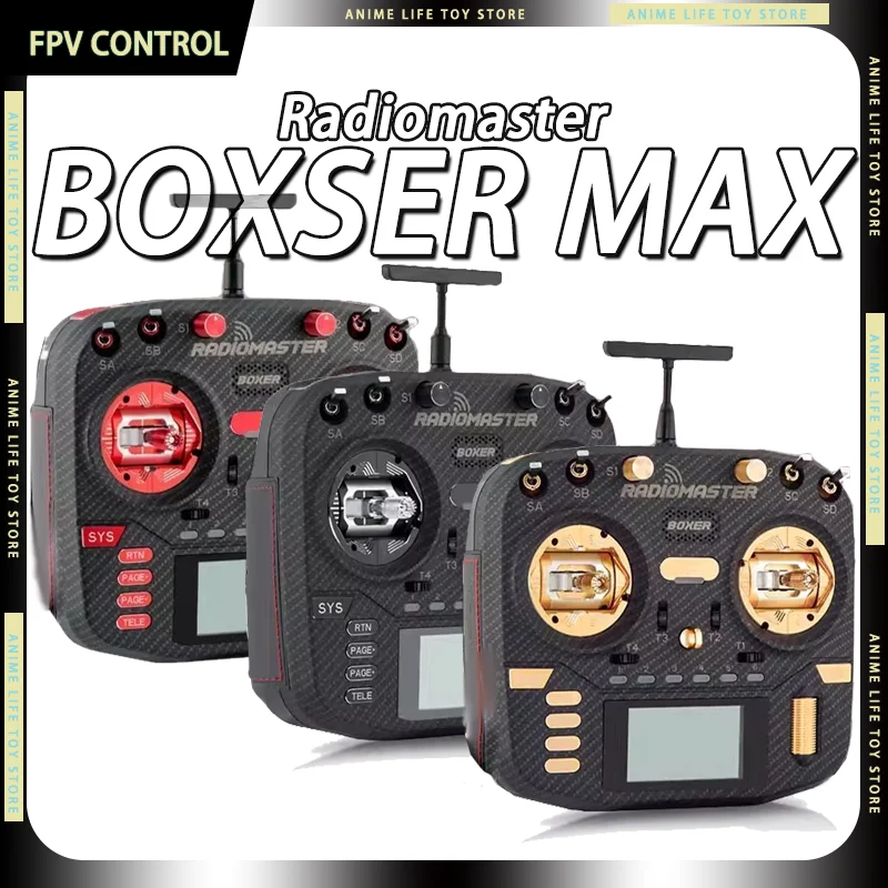 

In Stock Boxer Max Radiomaster RC FPV Radio Transmitter Elrs Protocol AG01 Metal Gimba Carbon Fiber Panel Portable For Fpv Drone
