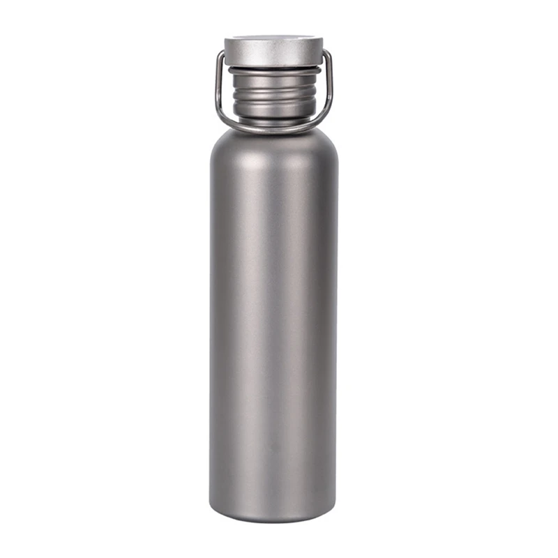 Hot 750Ml Titanium Water Bottle Outdoor Camping Supplies Tourism Sports Cycling Hiking Camping Water Bottle With Cup Sleeve