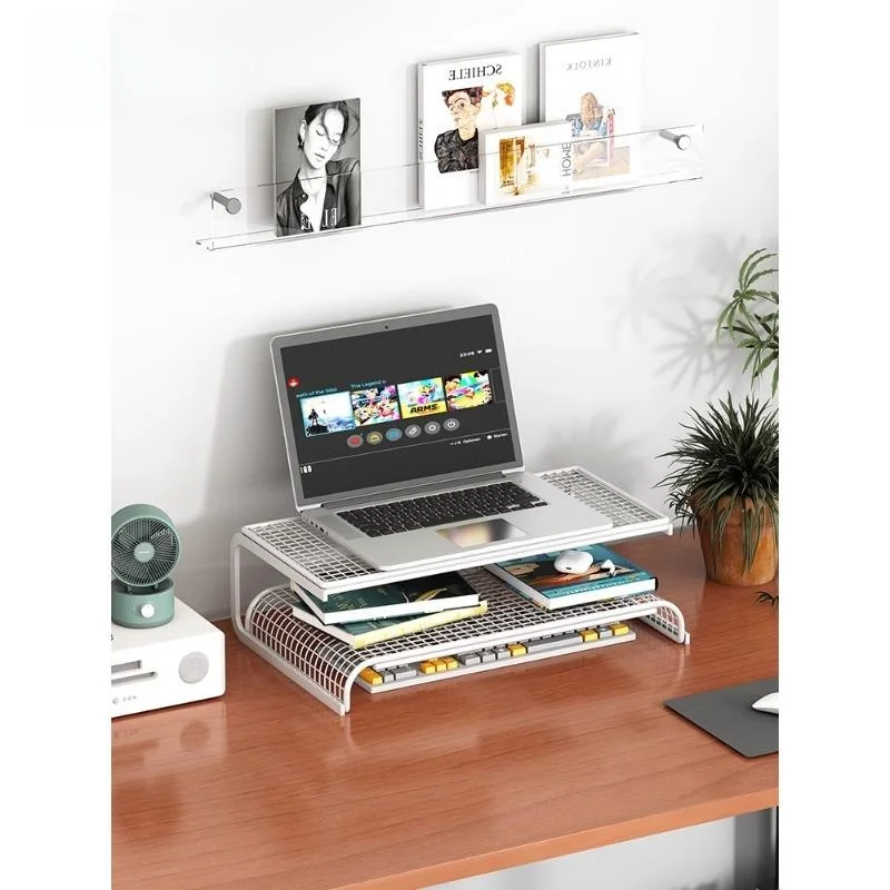 

Laptop Stand Desktop Elevation Gaming Laptop Cooling Support Rack BBQ Support Bracket Suspended Design Metal H-Frame Shelf