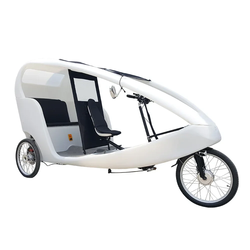 Battery Powered Electric Passenger Tricycle 2 Passeng Seat Similar to German VeloTaxi customcustom