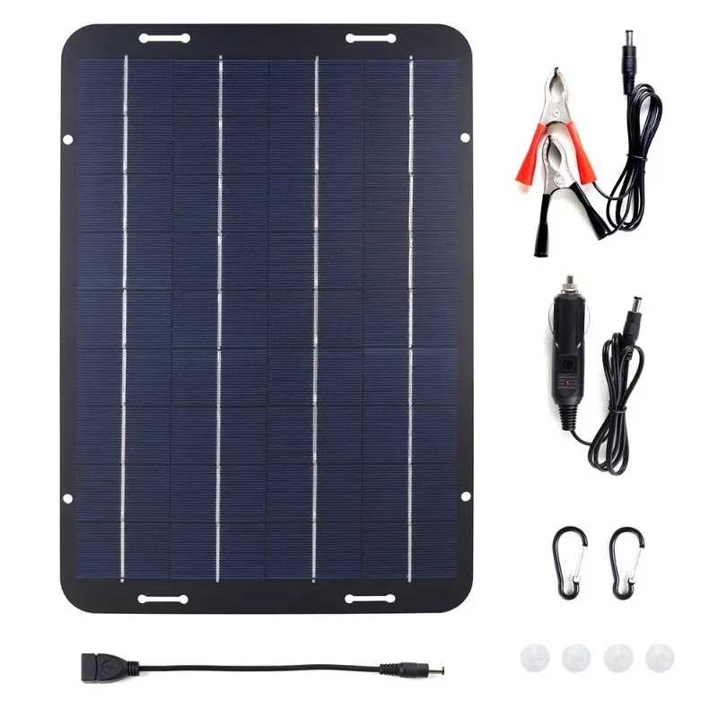 

10W Solar Charging Panel Portable 12V Car Battery Solar Charging Panel Complimentary Power Connected Electrical Appliance Home