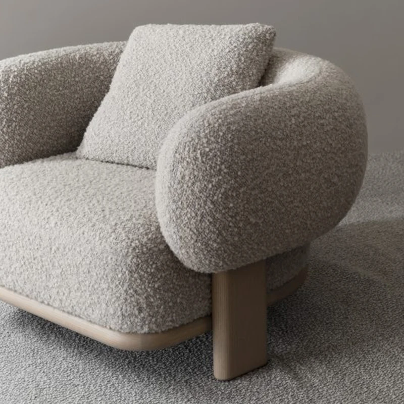 Nordic Hotel Chairs Lounge Single Soft Relaxing Chairs Comfortable Wood Sillones Modernos Para Sala Living Room Furnitures