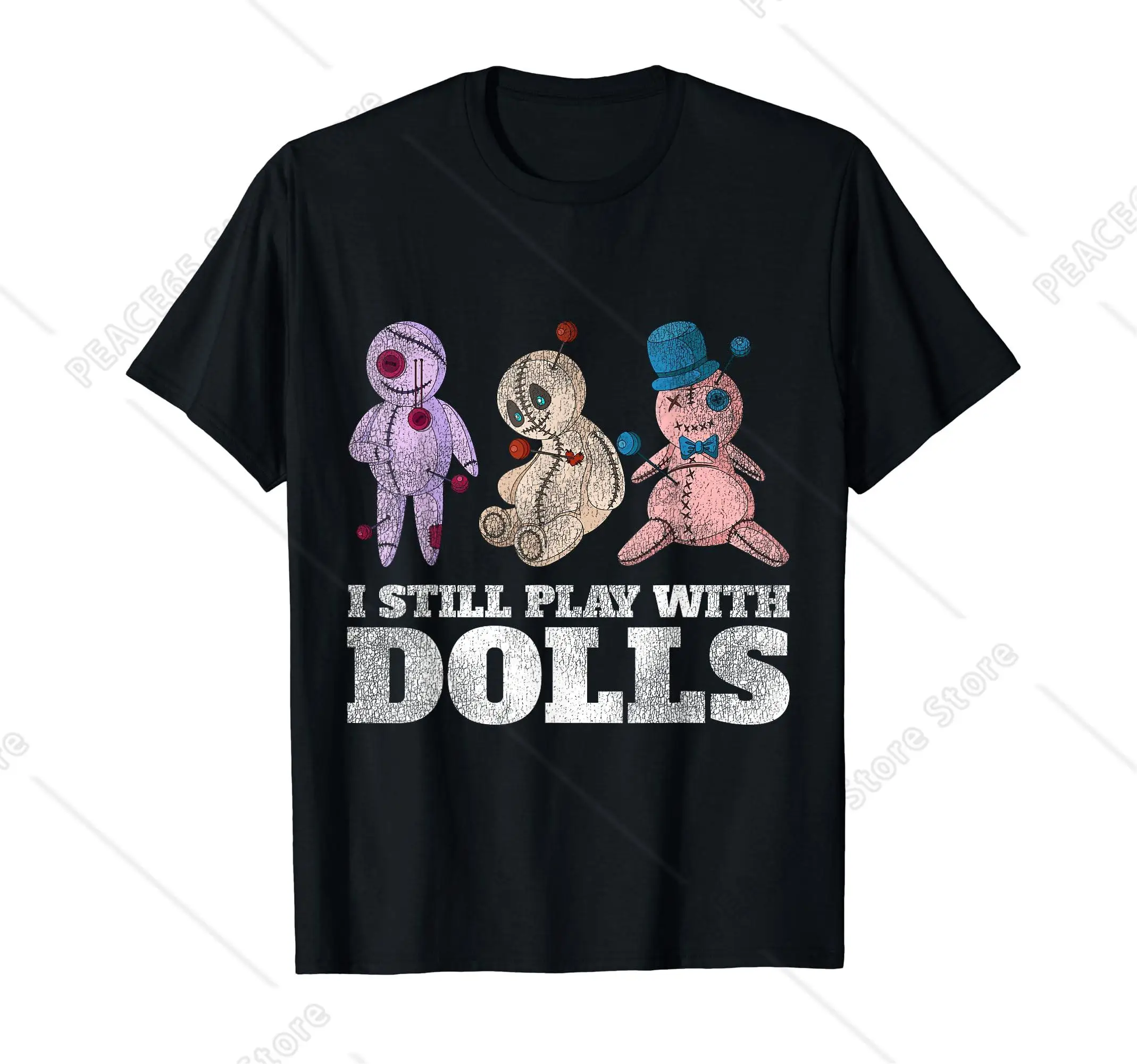 Scary Witch Voodoo Doll Women Gift Funny Halloween T-Shirt Cotton Short Sleeve Unisex Tee Holiday Costume