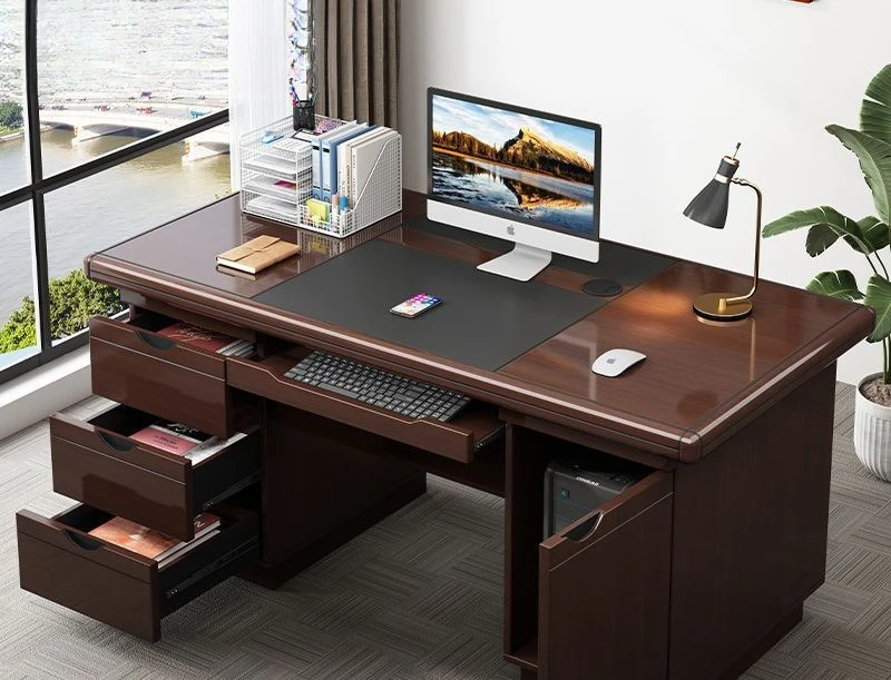 New Chinese computer desk, simple modern desk, with drawers, commercial desktop