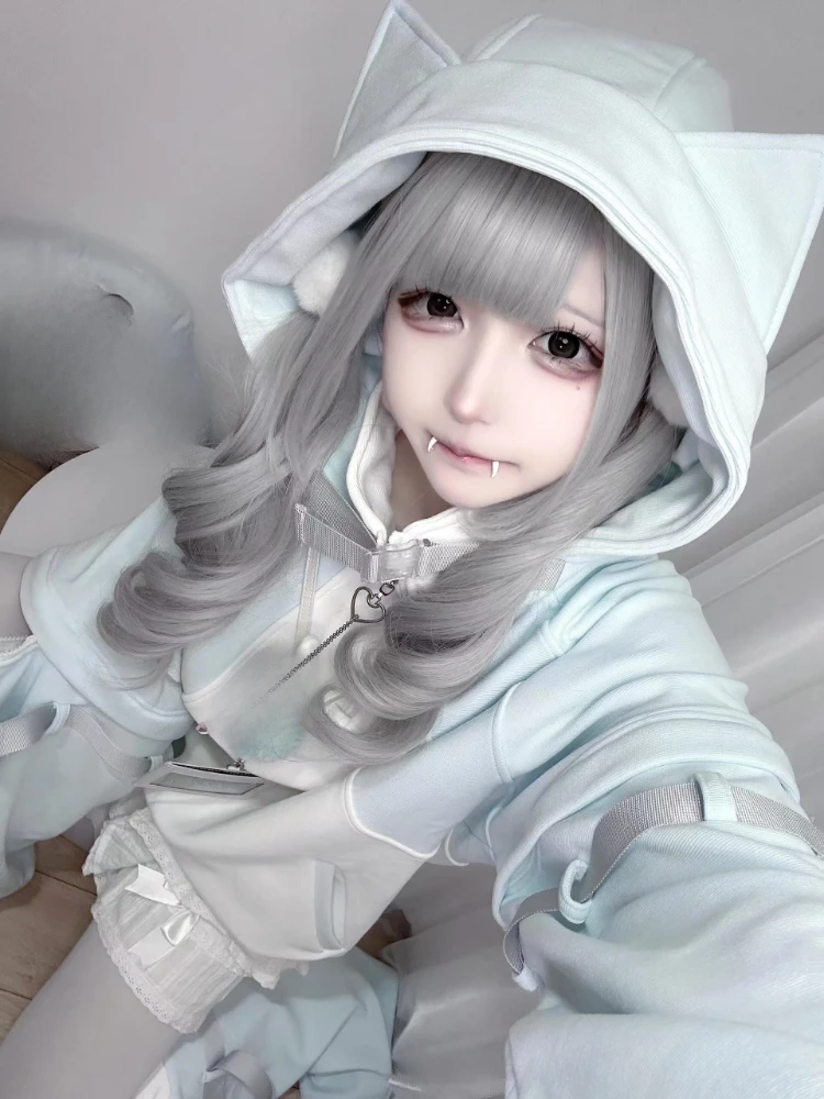 

Новая женская толстовка 2026 года в стиле Y2K: пэчворк, гранж, свободный крой, со съемными рукавами, японский контрастный дизайн, капюшон с кошачьими ушками