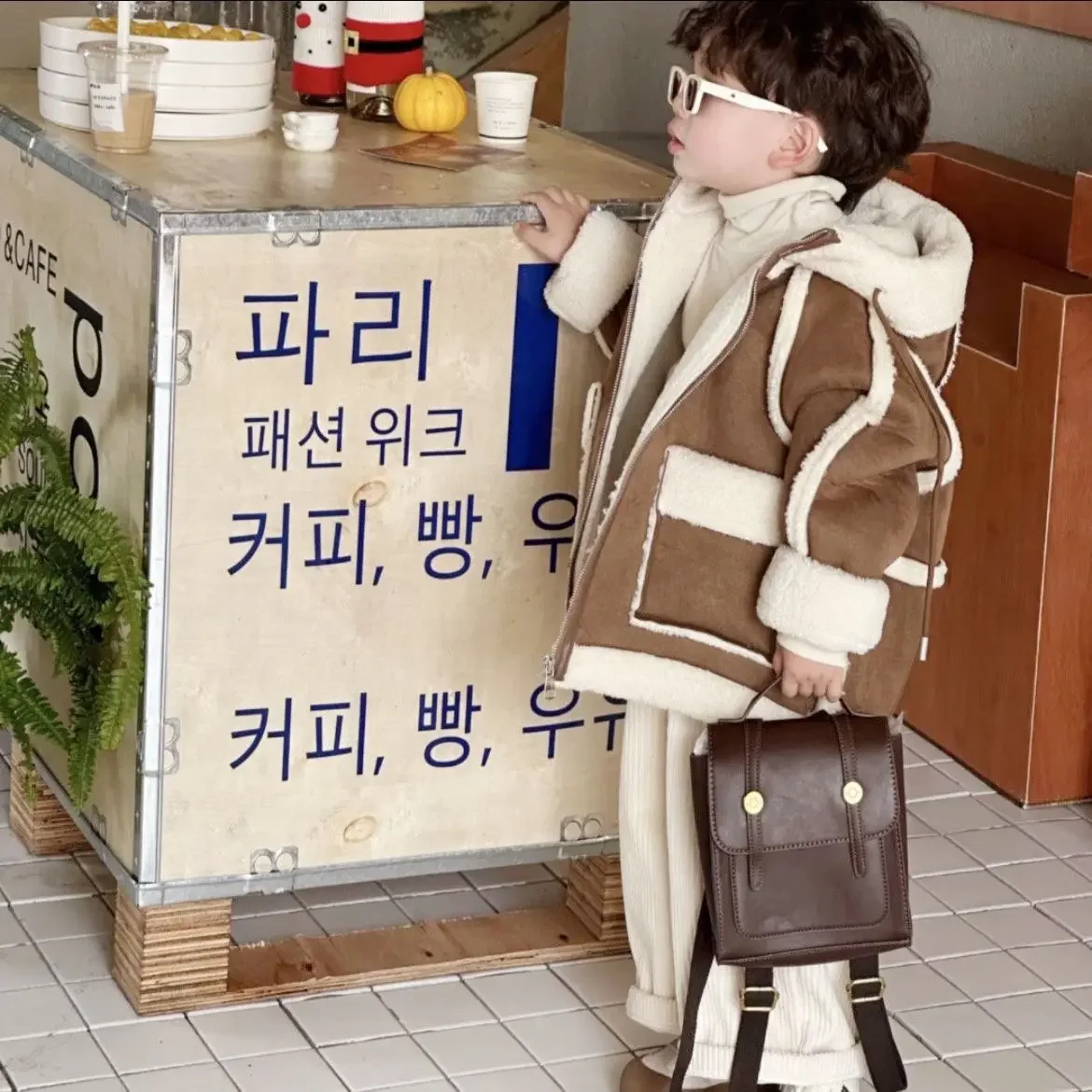 

Fashion Children Cotton Clothes Winter Thick Boys Hooded Jacket Plus Velvet Parka Coat+Pants 2Pcs Suits Warm Kids Snow Windcoat