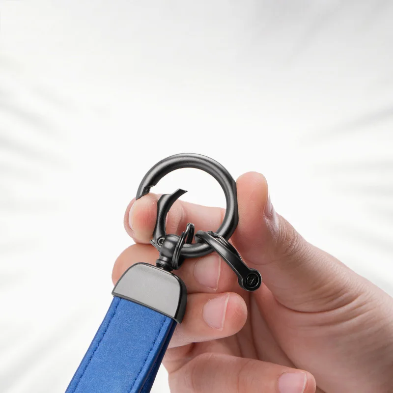 Suede Leather Car Styling Keychain 360 Degree Keyring Gift For Mitsubishi Ralliart Lancer EX Outlander ASX Competition Outlander