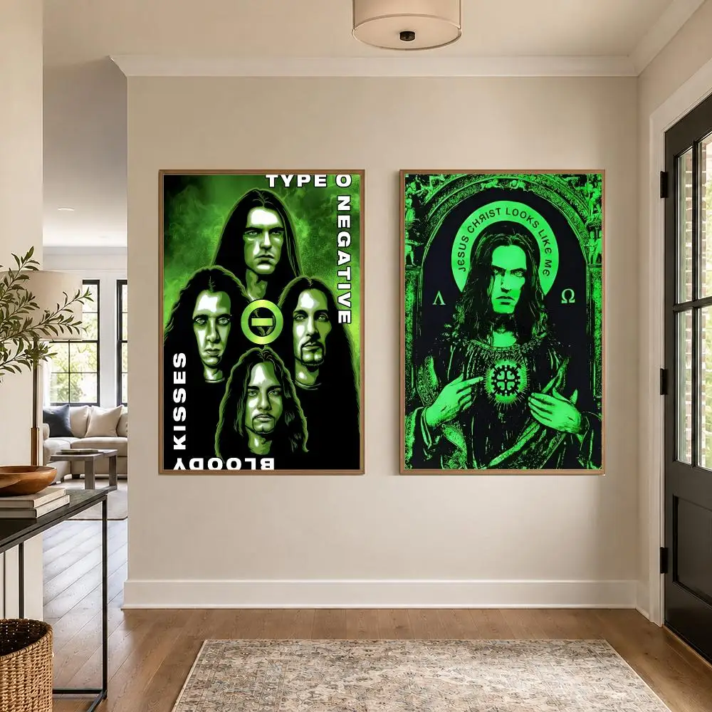 Gothic Metal Type O Negative Graphic Wall Art Poster HD Waterproof PP Paper Print for Bedroom Living Room Office Decor Gift