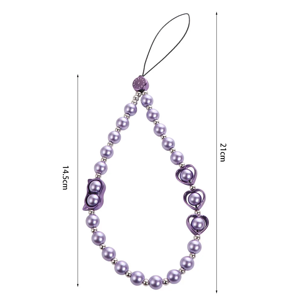 

Ins Cat Eye Beaded Phone Lanyard Handmade Wrist Strap Pearl Phone Chain Colorful Beaded Cellphone Charm Girls Women