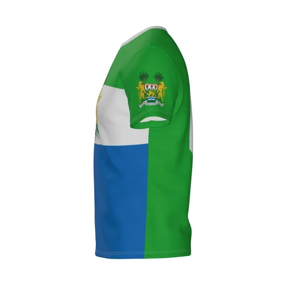 Sierra Leone flag badge 3D printed T-shirt men's and women's jerseys team clothing Football fan gift