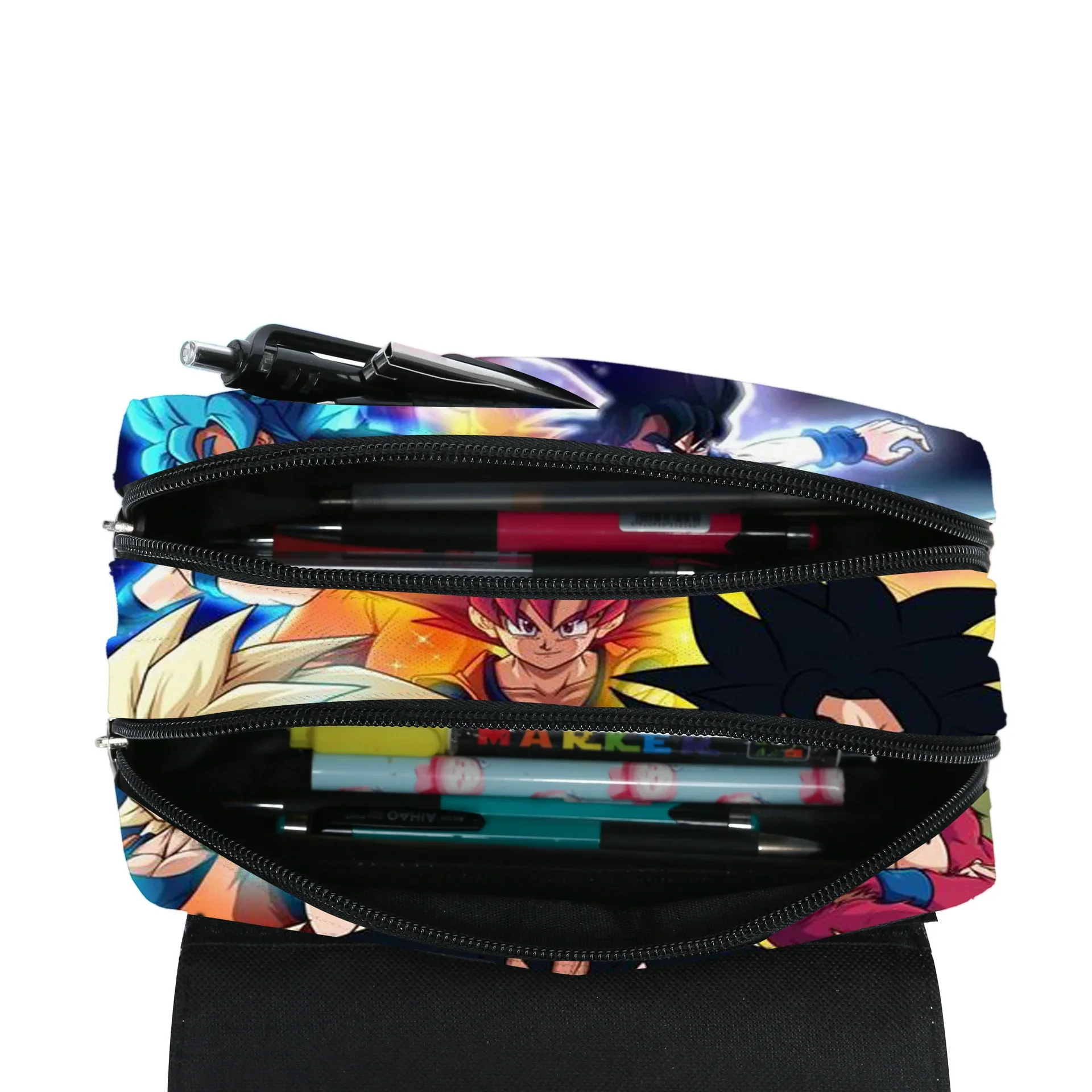 Dragon Ball Goku Pencil Bags Anime Back To School Supplies Pencil Cases Cartoon Stationery Storage Bag Vegeta Pen Bags Kids Gift