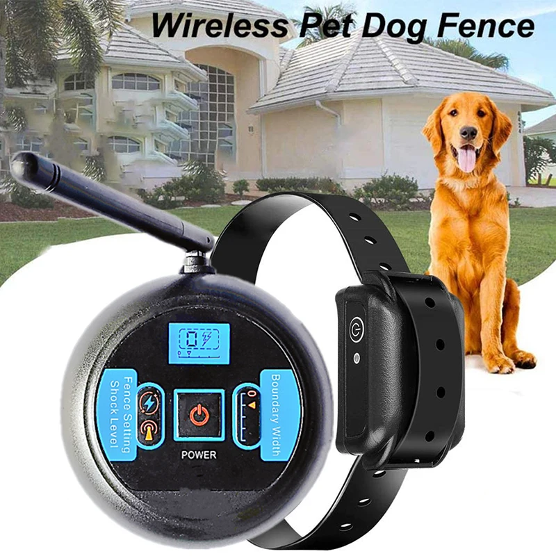 

Pet Dog Wireless Electric Fence Containment System Wireless Signal Transmitter Dog Training Collar with Vibrating Electric Shock