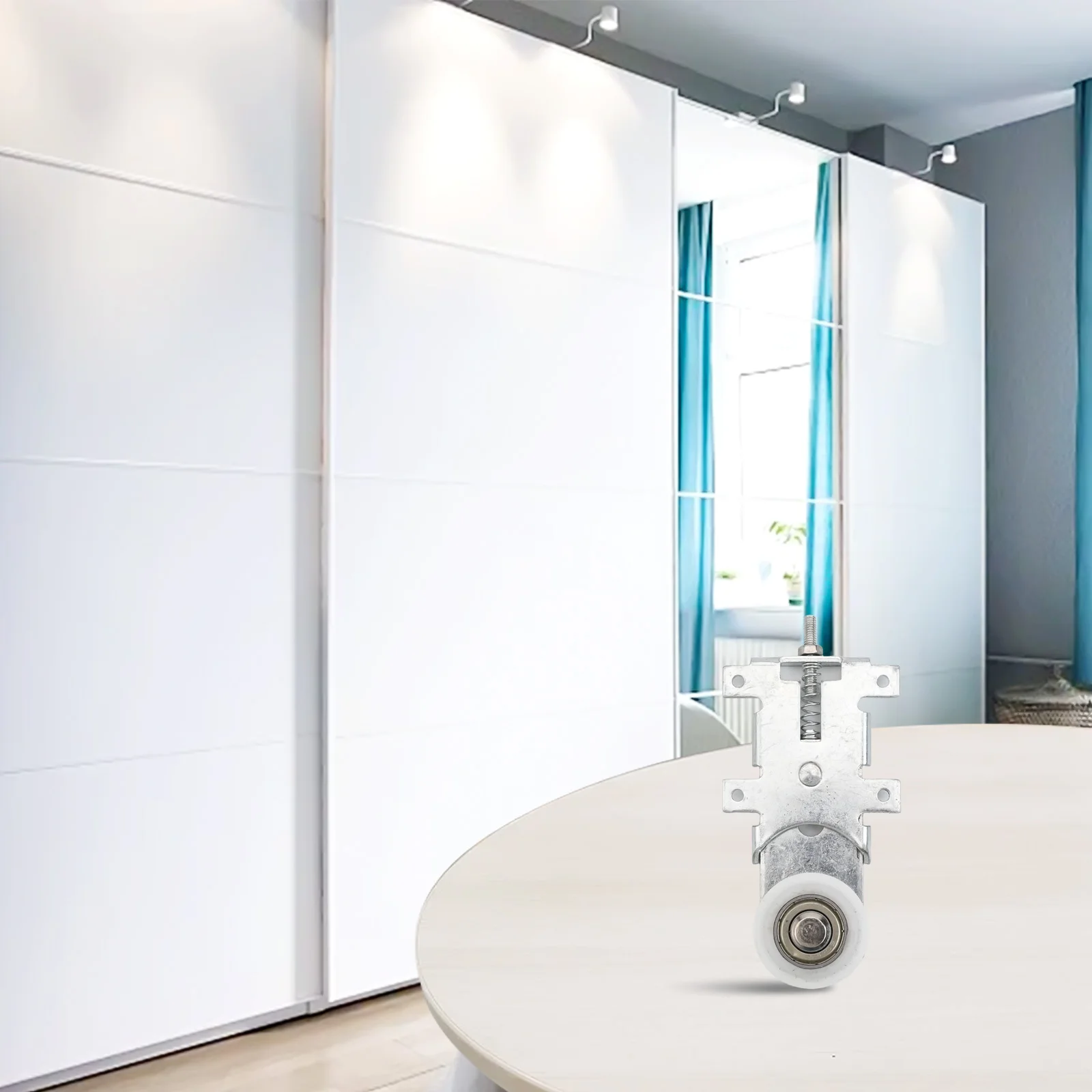 Shower Glass Sliding Door Top Bottom Moving Wheel Roller Metal Glide Roller Set Cabinets Sliding Doors Pulleys Furniture Wheels