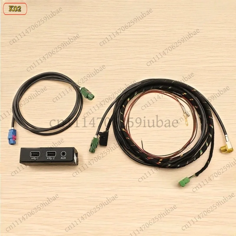 Audio Smartphone Interface AUX‑IN Cable CarPlay USB Adapter Hub 8W0035736 Replacement Wire for Audi A4 A5 B9 8W Q5 Q7 FY