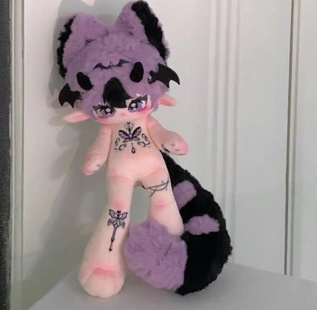 Purple Hair Demon Oni Ghost Monster Stuffed Plushie 30cm Plush Doll Body  Gift XQ