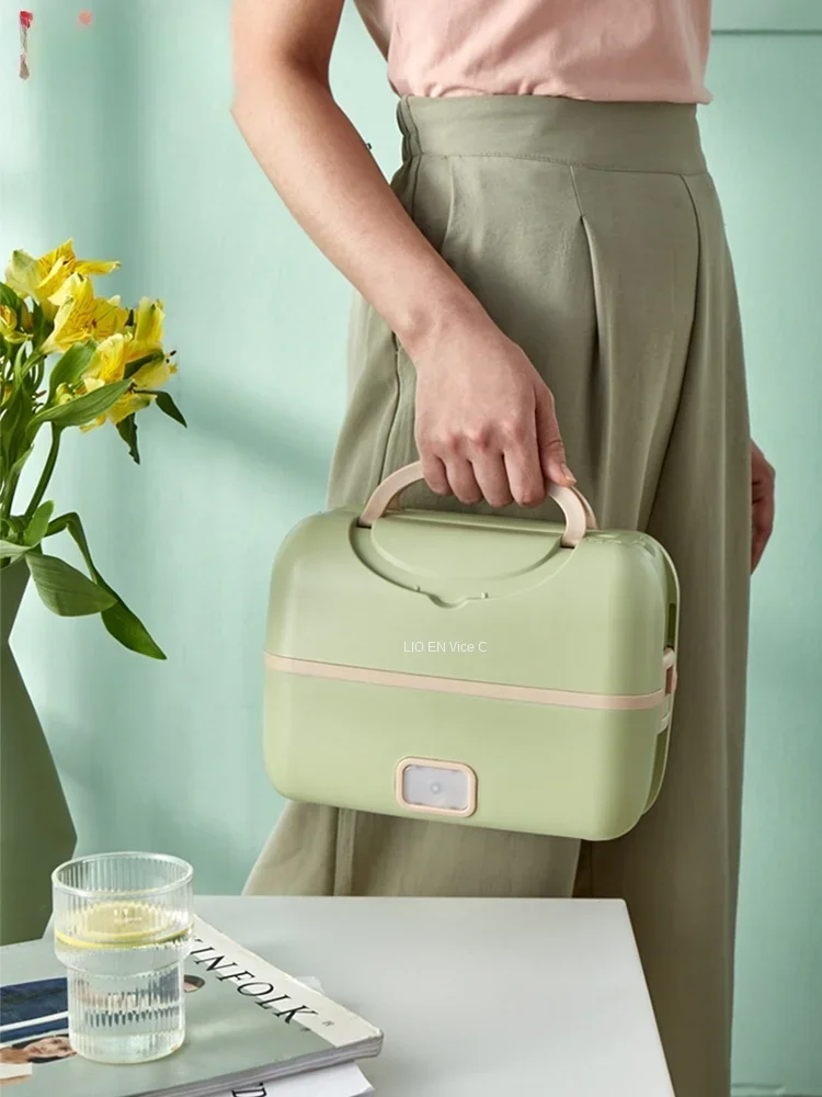 High-End Luxury Rechargeable Heating Multifunctional Double-Layer Rechargeable Insulated Lunch Box Hot Food Artifact