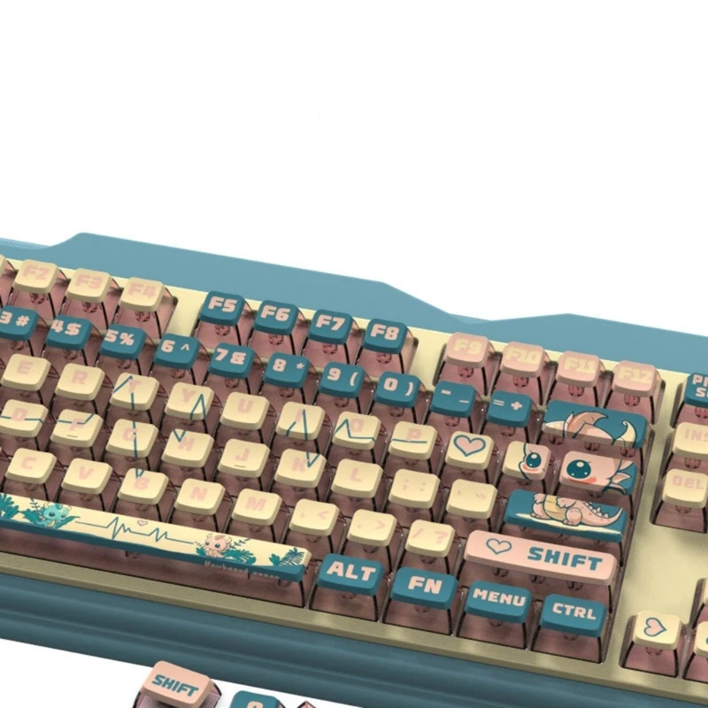 أغطية مفاتيح ASA Height Keycap Cartoon Dragon Keycaps لـ 116 لوحة مفاتيح سلسة