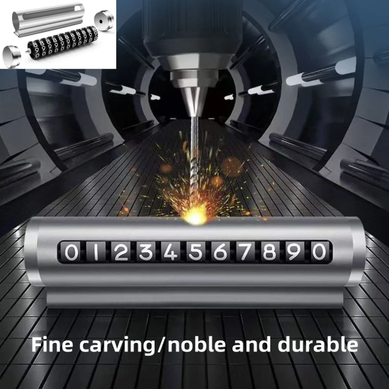 

Aluminium Alloy Material Car Temporary Parking Number Plate Roller Adjustable Move Car Parking Plate Auto Parking Accessories