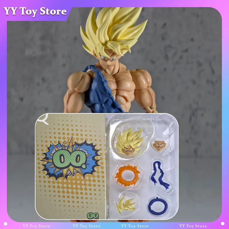 

In Stock Dragon Ball Z Super Saiyan Son Goku Head 2.0 Plain Body Head Accessories Kit Action Figure Model Collectible Toys